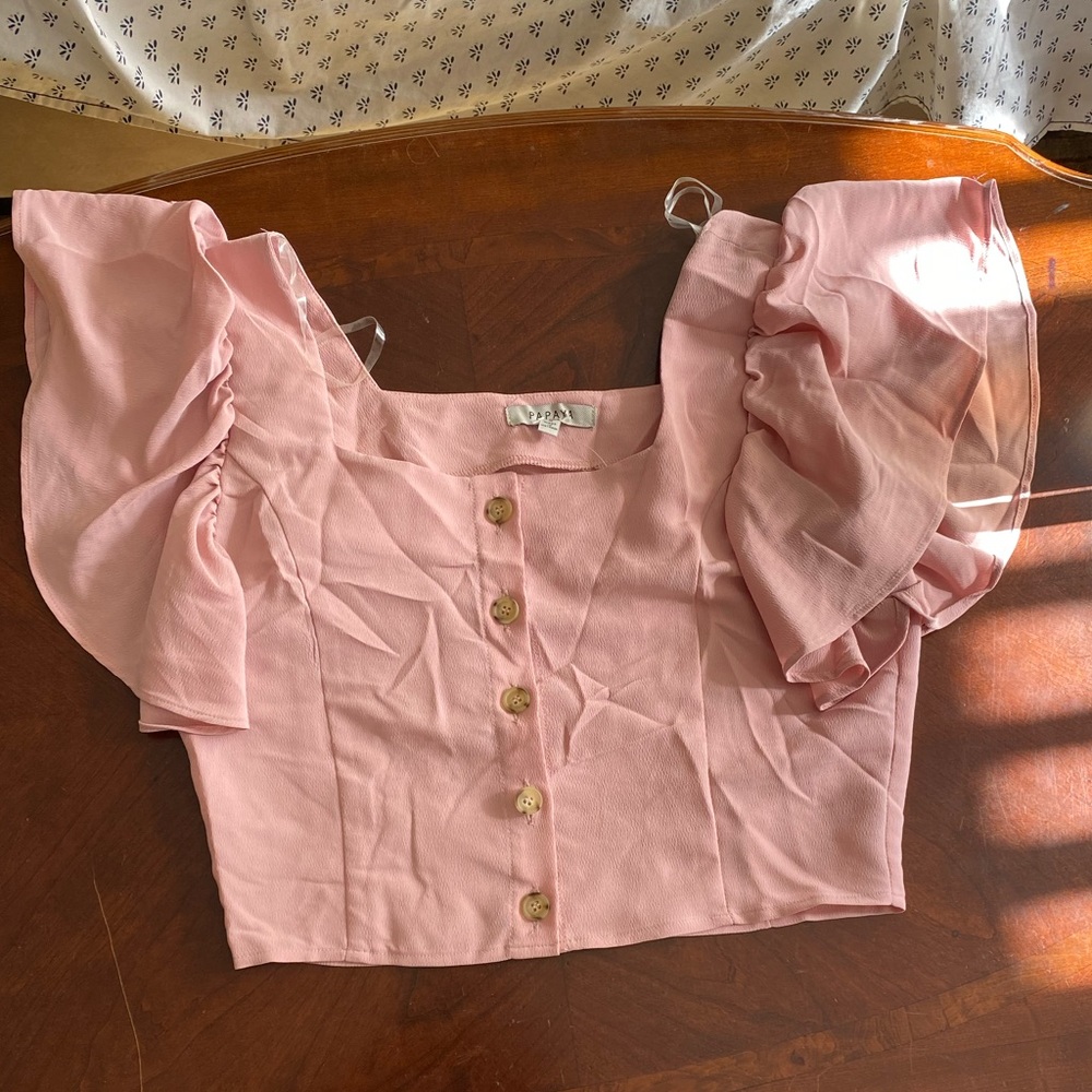 button up crop top